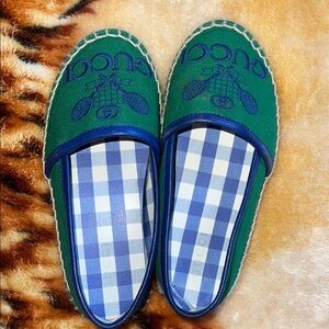 Gucci Kids Green and Blue Dress Shoes